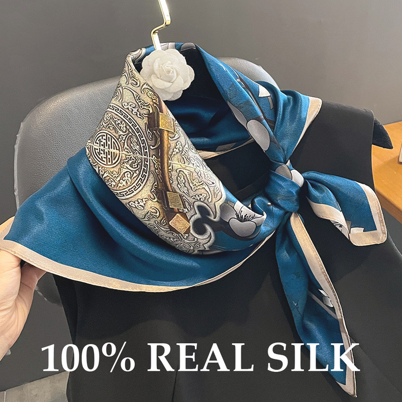 Luxury Skincare China - New 100% Real Silk Scarf Women