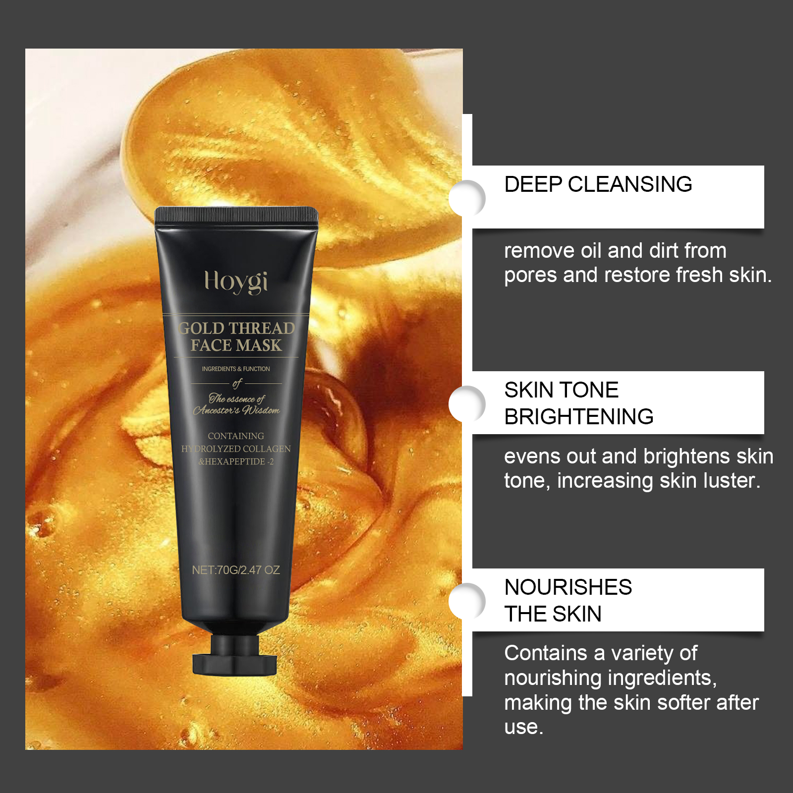 HOYGI 24K Gold Peeling Face Ma – Luxury Skincare Mask Bewertung und Preis