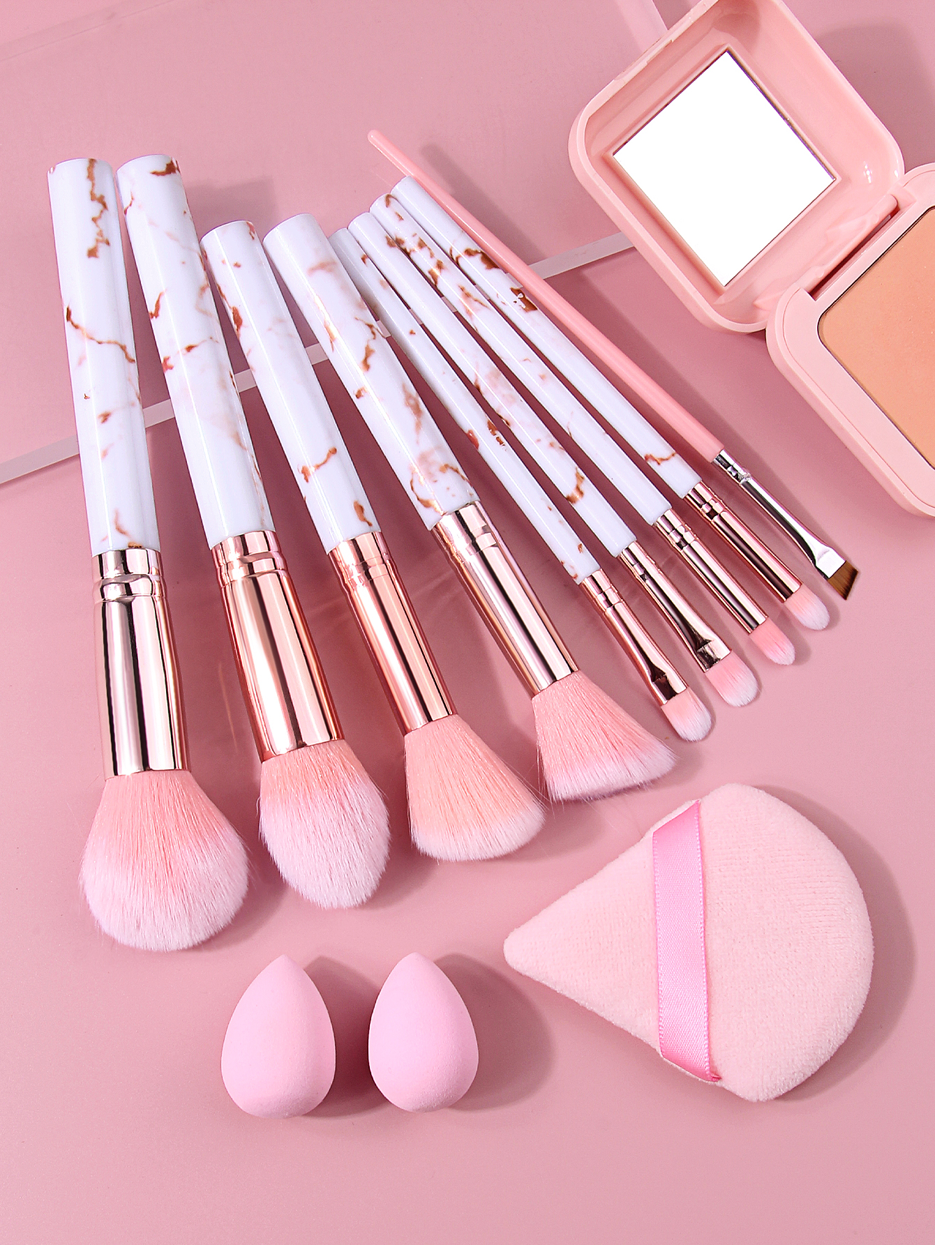 Luxury Pink Marble Makeup Brus – Luxury Skincare And Makeup Brands Bewertung und Preis
