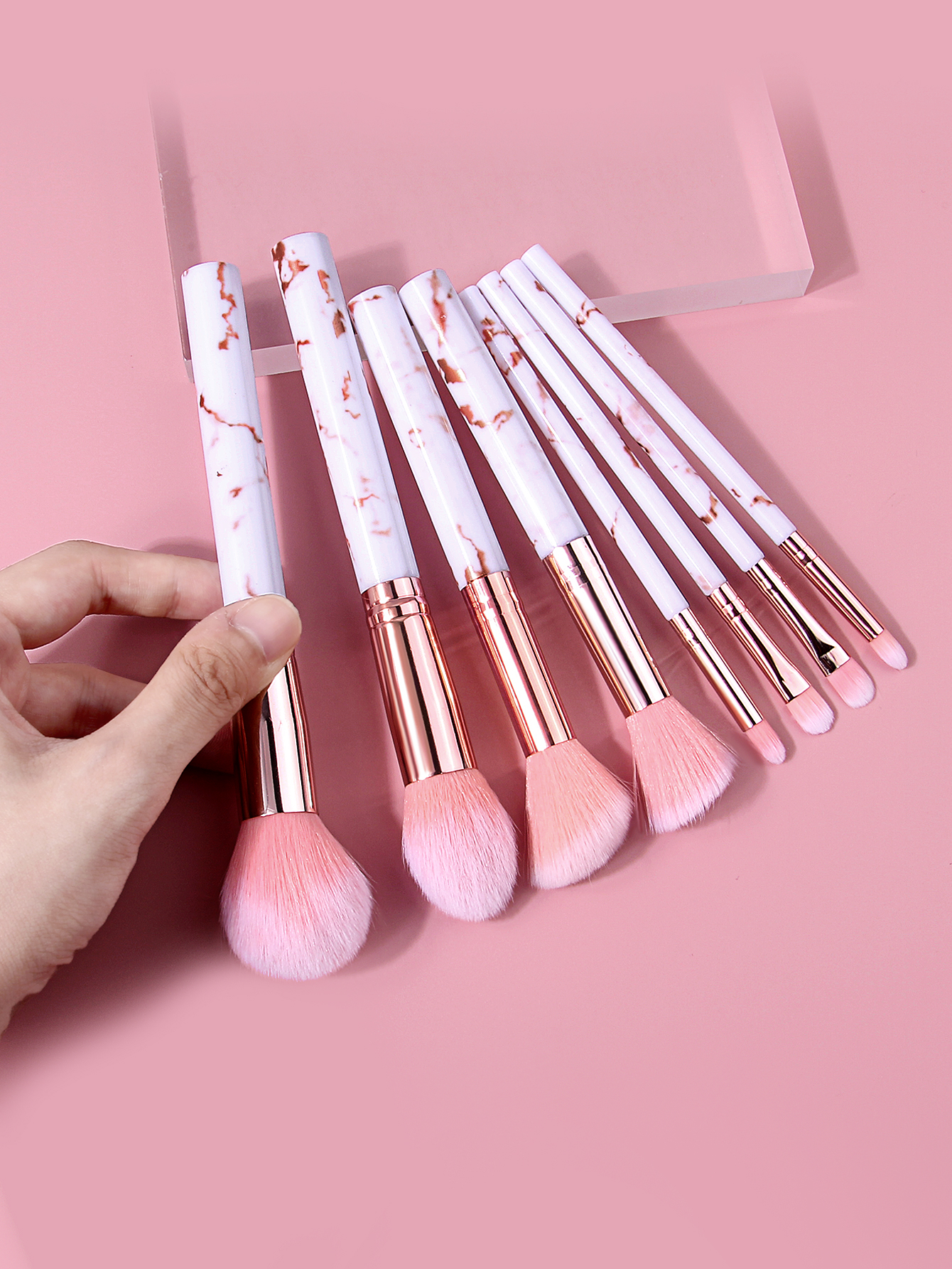 Luxury Pink Marble Makeup Brus – Luxury Skincare And Makeup Brands Bewertung und Preis